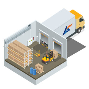 The image displays the van ready for shipment